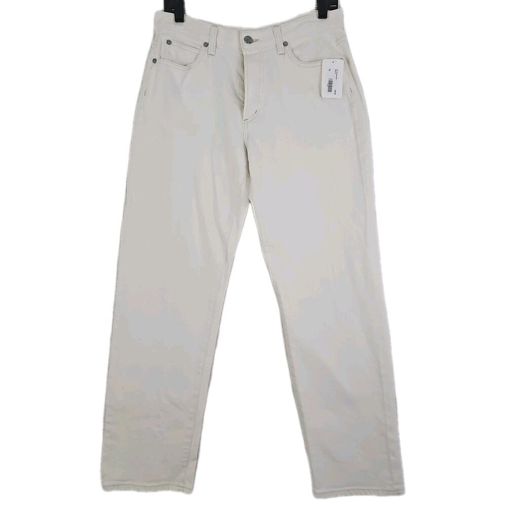 Outerknown~Men's Size 32~ White Organic Cotton Summer Jeans Button-Fly NWT.